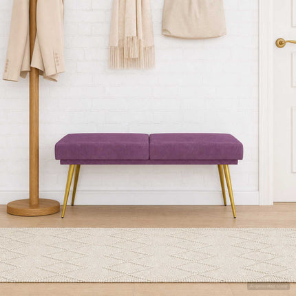 Dubbel-lager bänk Lila 120 x 45 x 46 cm Sammet