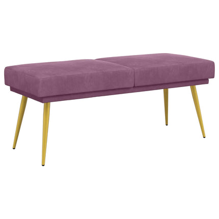 Dubbel-lager bänk Lila 120 x 45 x 46 cm Sammet