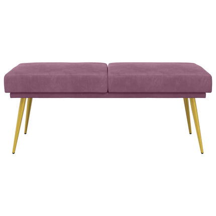 Dubbel-lager bänk Lila 120 x 45 x 46 cm Sammet