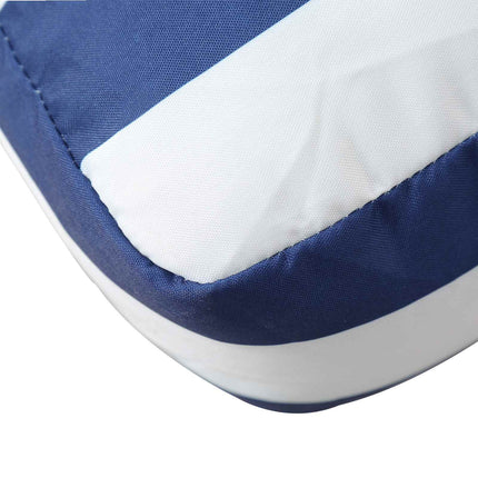 Utomhuskudde 3 pcs Blå och Vit 103 x 58 x 10 cm Tyg