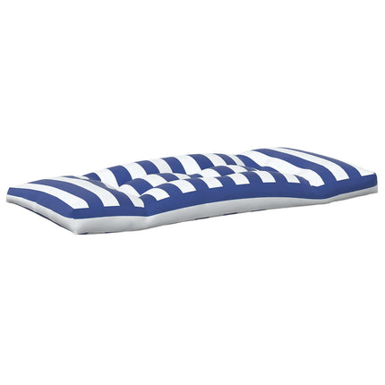 Utomhuskudde 3 pcs Blå och Vit 103 x 58 x 10 cm Tyg