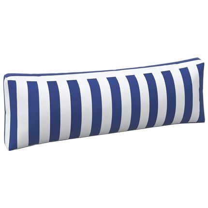 Utomhuskudde 3 pcs Blå och Vit 103 x 58 x 10 cm Tyg