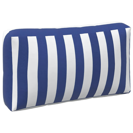 Utomhuskudde 3 pcs Blå och Vit 103 x 58 x 10 cm Tyg