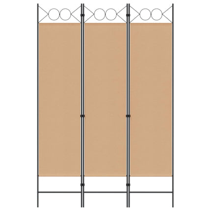 3-panelers rumskärm Beige 120 x 180 cm Tyg