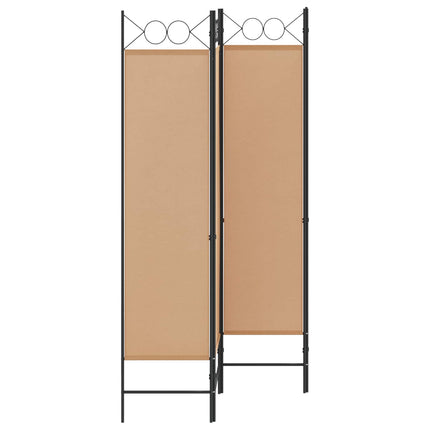 4-panelig rumsavskiljare Beige 160 x 180 cm Tyg
