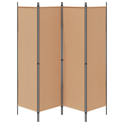 4-panelig rumsavskiljare Beige 200 x 180 cm Tyg