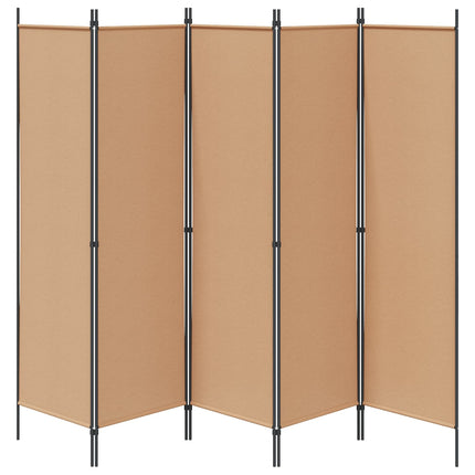 5-panel rumsavskiljare Beige 250 x 180 cm Tyg