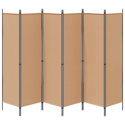 6-panelers rumsavdelare Beige 300 x 180 cm Tyg