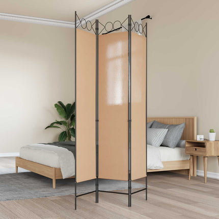 3-panelers rumsavdelare Beige 120 x 200 cm Tyg