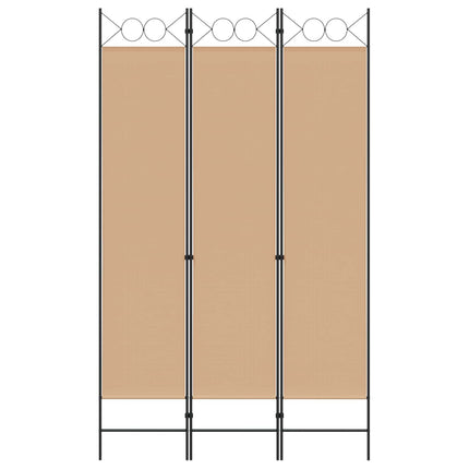 3-panelers rumsavdelare Beige 120 x 200 cm Tyg