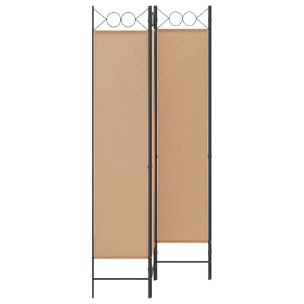 4-panelig rumsavskiljare Beige 160 x 200 cm Tyg