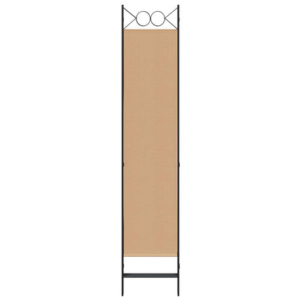 4-panelig rumsavskiljare Beige 160 x 200 cm Tyg