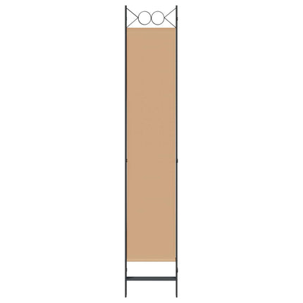 4-panelig rumsavskiljare Beige 160 x 220 cm Tyg