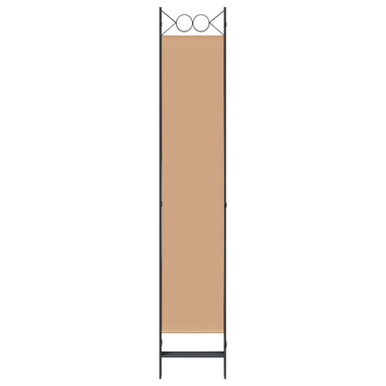 5-panel rumsavskiljare Beige 200 x 220 cm Tyg