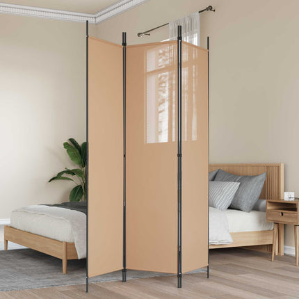 3-panelers rumsavdelare Beige 150 x 200 cm Tyg