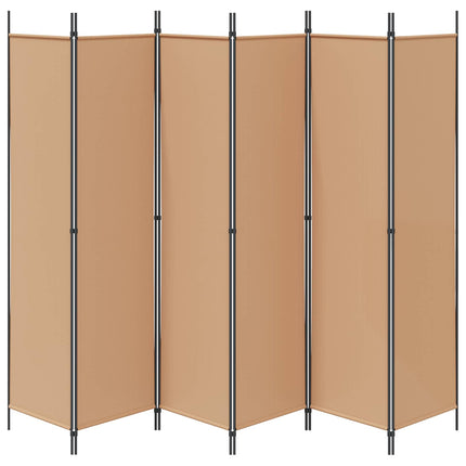 6-panelers rumsavdelare Beige 300 x 200 cm Tyg