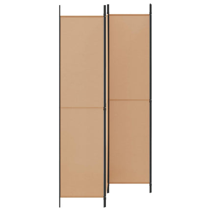 4-panelig rumsavskiljare Beige 200 x 220 cm Tyg