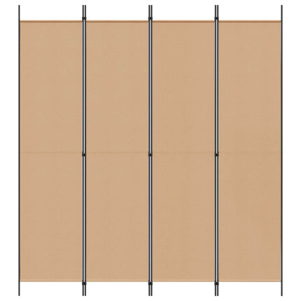 4-panelig rumsavskiljare Beige 200 x 220 cm Tyg
