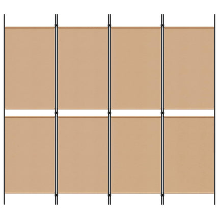 4-panel rumavdelare Beige 200 x 180 cm Tyg