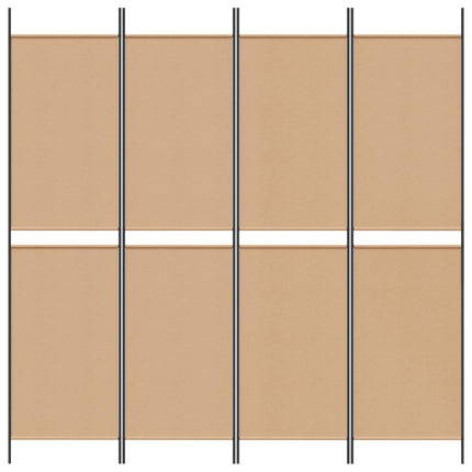 4-panelig rumsavskiljare Beige 200 x 200 cm Tyg