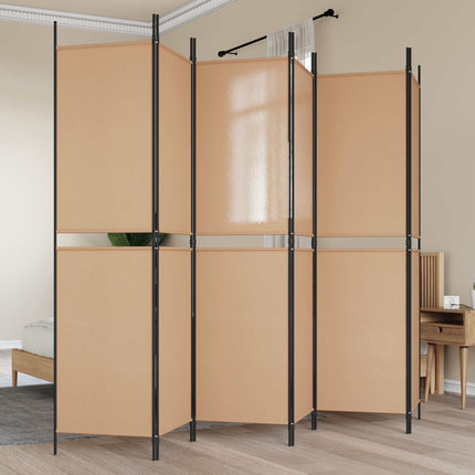 6-panelers rumsavdelare Beige 300 x 200 cm Tyg