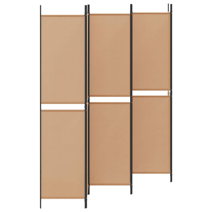 6-panelers rumsavdelare Beige 300 x 220 cm Tyg