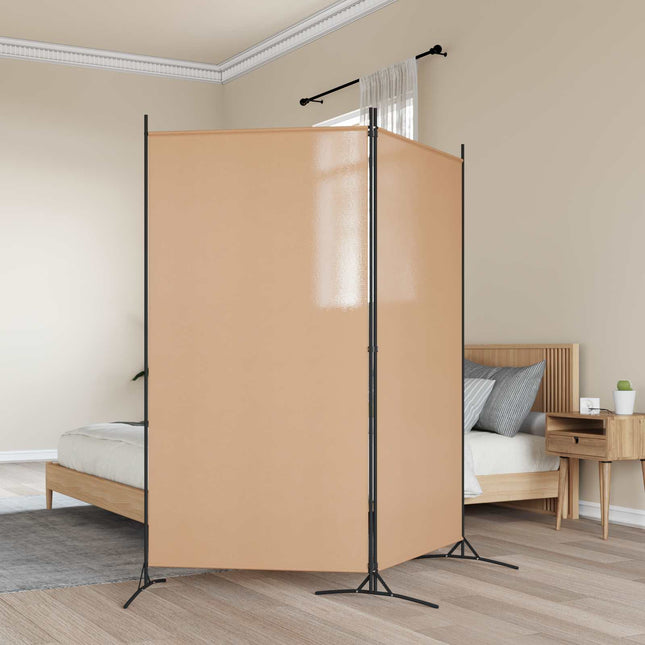 2-Panel Rumsavskiljare Beige 175 x 180 cm Tyg