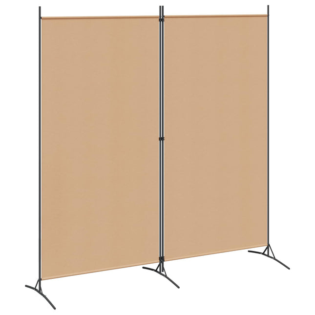 2-Panel Rumsavskiljare Beige 175 x 180 cm Tyg