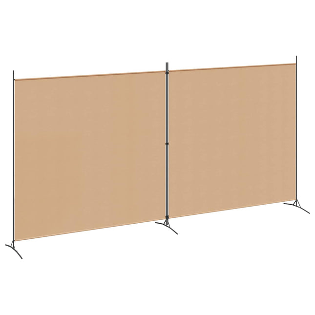 2-Panel Rumsavskiljare Beige 348 x 180 cm Tyg