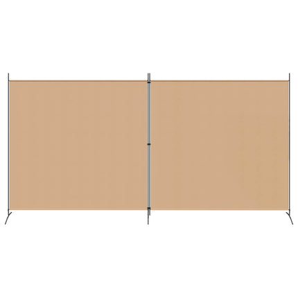 2-Panel Rumsavskiljare Beige 348 x 180 cm Tyg