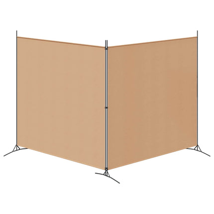 2-Panel Rumsavskiljare Beige 348 x 180 cm Tyg