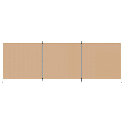 4-panelig rumsavskiljare Beige 525 x 180 cm Tyg