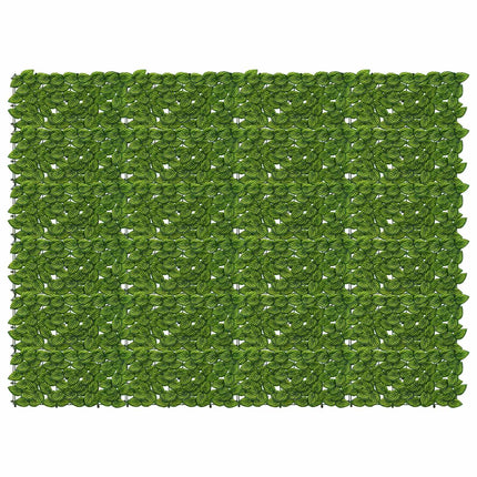 Balkongskärm med löv Grön och Gul 200 x 150 cm Polyeten och tyg