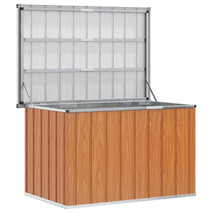 Utomhusförvaringslåda trä 109 x 67 x 65 cm Galvaniserat stål