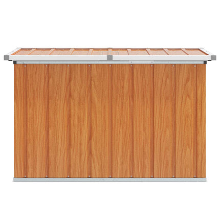 Utomhusförvaringslåda trä 109 x 67 x 65 cm Galvaniserat stål