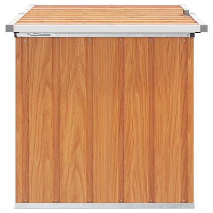 Utomhusförvaringslåda trä 109 x 67 x 65 cm Galvaniserat stål