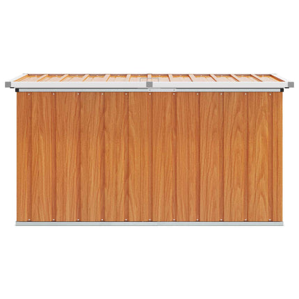 Utomhusförvaringslåda trä 129 x 67 x 65 cm Galvaniserat stål