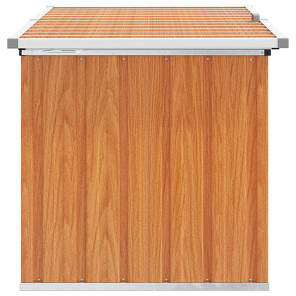 Utomhusförvaringslåda trä 129 x 67 x 65 cm Galvaniserat stål