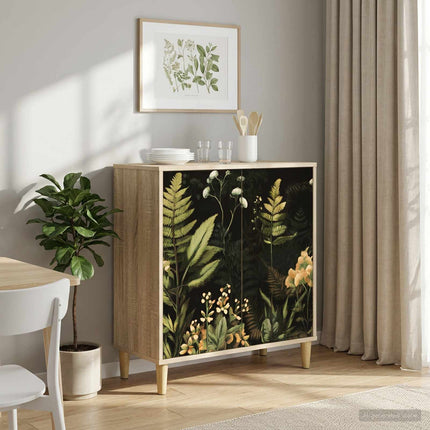 Sideboard RHENEN Sonoma-ek 69 x 33 x 75 cm Konstruerat trä