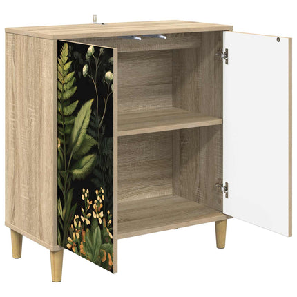 Sideboard RHENEN Sonoma-ek 69 x 33 x 75 cm Konstruerat trä