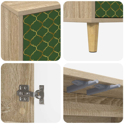 Sideboard GELEEN Sonoma-ek 69 x 33 x 75 cm Konstruerat trä