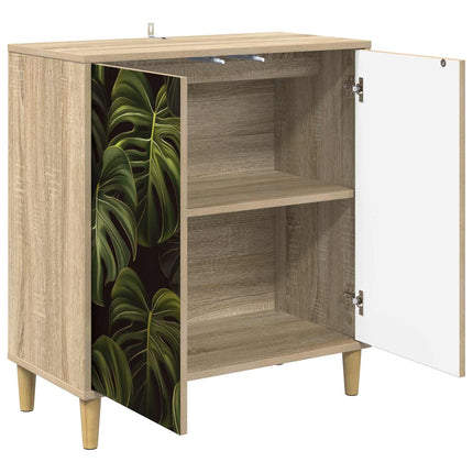 Sideboard ELBURG Sonoma-ek 69 x 33 x 75 cm Konstruerat trä