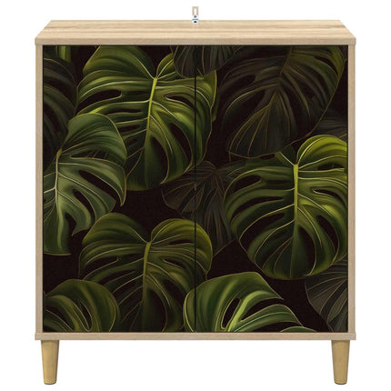 Sideboard ELBURG Sonoma-ek 69 x 33 x 75 cm Konstruerat trä
