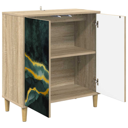 Sideboard WIJHE Sonoma-ek 69 x 33 x 75 cm Konstruerat trä