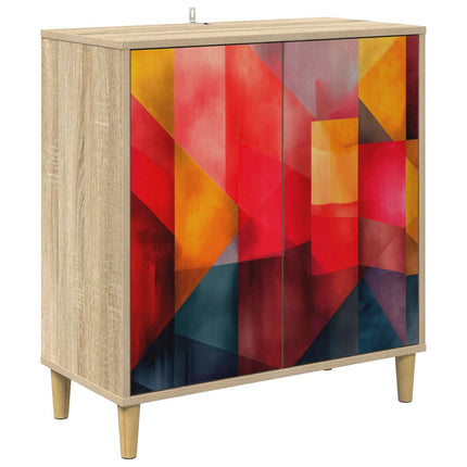 Sideboard HEESCH Sonoma-ek 69 x 33 x 75 cm Konstruerat trä