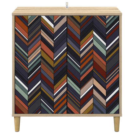 Sideboard OMMEN Sonoma-ek 69 x 33 x 75 cm Konstruerat trä