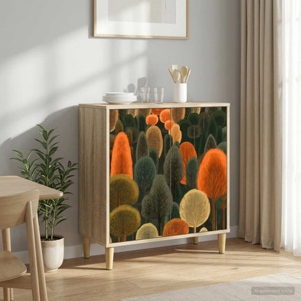Sideboard ZAANDAM Sonoma-ek 69 x 33 x 75 cm Konstruerat trä
