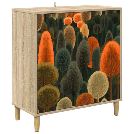 Sideboard ZAANDAM Sonoma-ek 69 x 33 x 75 cm Konstruerat trä