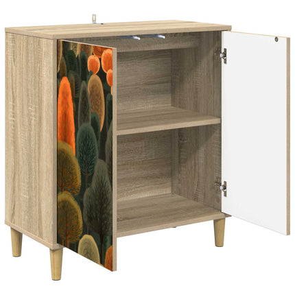 Sideboard ZAANDAM Sonoma-ek 69 x 33 x 75 cm Konstruerat trä