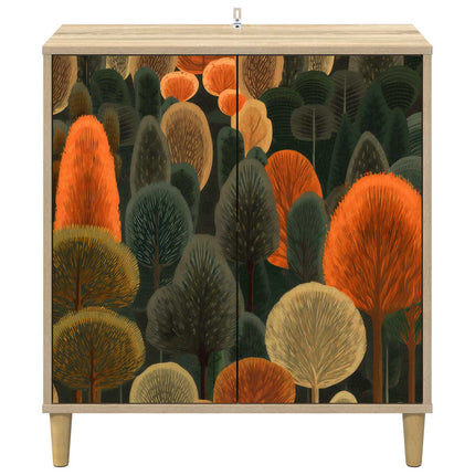 Sideboard ZAANDAM Sonoma-ek 69 x 33 x 75 cm Konstruerat trä